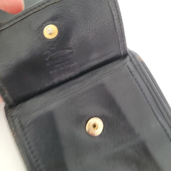 Longchamp Mens Wallet Brown Bifold Leather Folding Medium Logo Vintage Designer - Picture 5 of 9